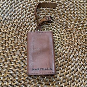 Hartmann Brown Leather Luggage Tag